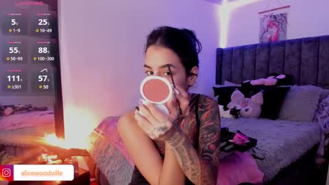 Snapshot of alicewoodville chatting on 02.22.25 Alice online show from 02.22.25