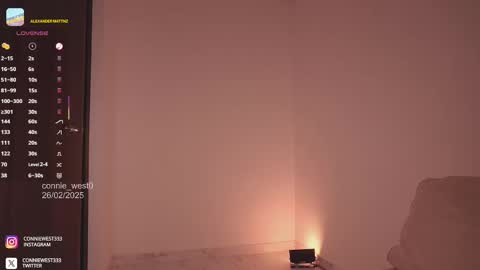 Snapshot of connie_west0 chatting on 02.26.25   independent model online show from 02.26.25