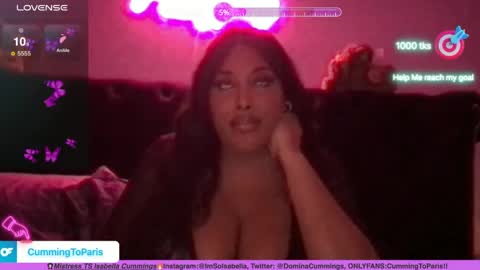 Cumming To Mistress Isabella Cummings online show from 12.08.24