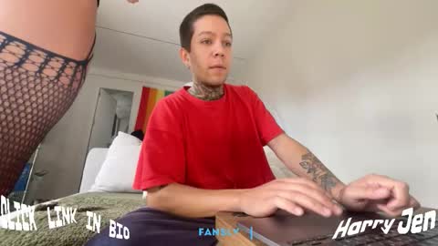 Snapshot of harry_jen chatting on 10.26.25 TAP HERE choise Harry tattoo on chest  Jen curls hair online show from 10.26.25
