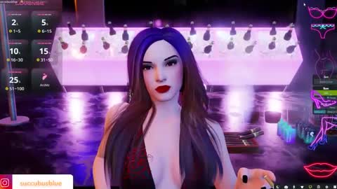 Snapshot of little_doll25 chatting on 02.13.25 Succubus Blue online show from 02.13.25