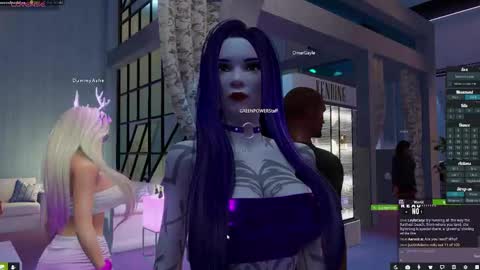 Snapshot of little_doll25 chatting on 10.16.25 Succubus Blue online show from 10.16.25