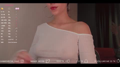 Snapshot of mamiemeow chatting on 09.23.25 Your Miss Alice online show from 09.23.25