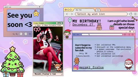 Snapshot of meraki_fraise chatting on 12.22.24 online show from 12.22.24
