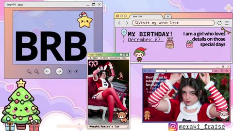 Snapshot of meraki_fraise chatting on 12.23.24 online show from 12.23.24