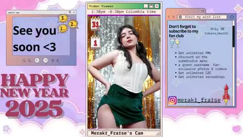 Snapshot of meraki_fraise chatting on 12.30.24 online show from 12.30.24
