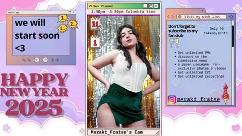 Snapshot of meraki_fraise chatting on 01.10.25 online show from 01.10.25