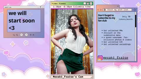 Snapshot of meraki_fraise chatting on 01.18.25 online show from 01.18.25