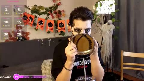 Snapshot of nudetension chatting on 10.31.25 Maks online show from 10.31.25