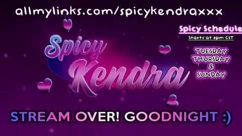 Snapshot of spicykendra chatting on 03.12.25 Kendra online show from 03.12.25