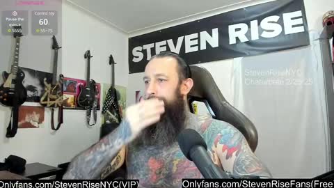 Snapshot of stevenrisenyc chatting on 02.26.25 StevenRiseNYC online show from 02.26.25