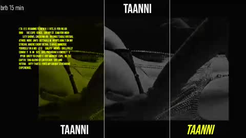 Snapshot of taanni_bc chatting on 02.24.25 TAANNI online show from 02.24.25