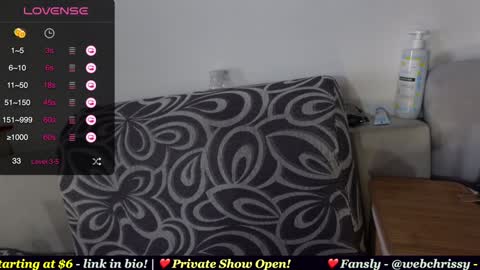 Snapshot of webchrissy chatting on 01.25.25 Chrissy online show from 01.25.25