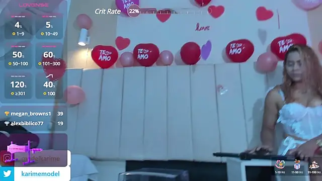 Snapshot of _karime_ chatting on 02.14.25 karime online show from 02.14.25