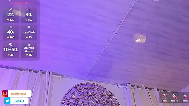 Snapshot of _PARISI_ chatting on 02.14.25 PARISI online show from 02.14.25