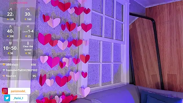 Snapshot of _PARISI_ chatting on 02.18.25 PARISI online show from 02.18.25