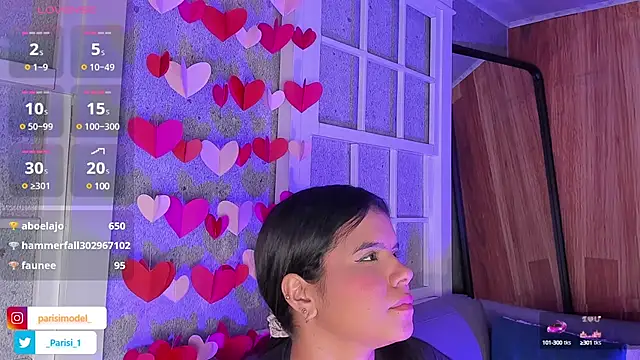 Snapshot of _PARISI_ chatting on 02.18.25 PARISI online show from 02.18.25