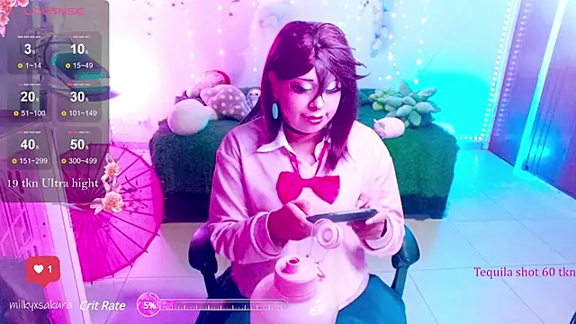 Snapshot of MilkyXSakura chatting on 02.20.25 MilkyXSakura online show from 02.20.25