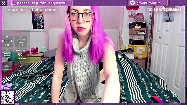 Snapshot of v3n0mb1t3z chatting on 02.23.25 v3n0mb1t3z online show from 02.23.25